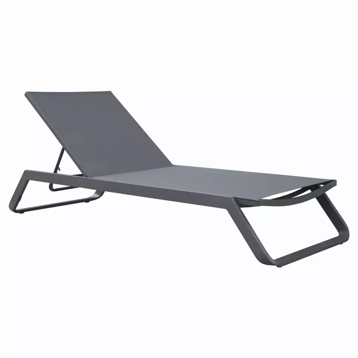 ΞΑΠΛΩΣΤΡΑ ΑΛΟΥΜΙΝΙΟΥ MARIMAR HM6562.01 ΣΚΕΛΕΤΟΣ & TEXTILENE ΓΚΡΙ 218x67x31Υεκ