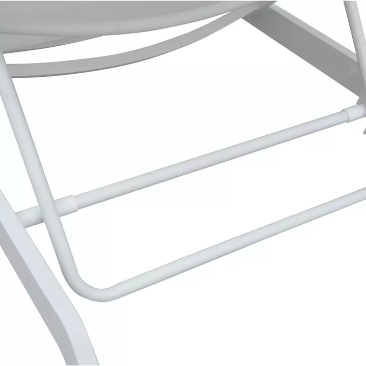 ΞΑΠΛΩΣΤΡΑ ΑΛΟΥΜΙΝΙΟΥ MARIMAR HM6562.02 ΣΚΕΛΕΤΟΣ & TEXTILENE ΛΕΥΚΟ 218x67x31Υεκ