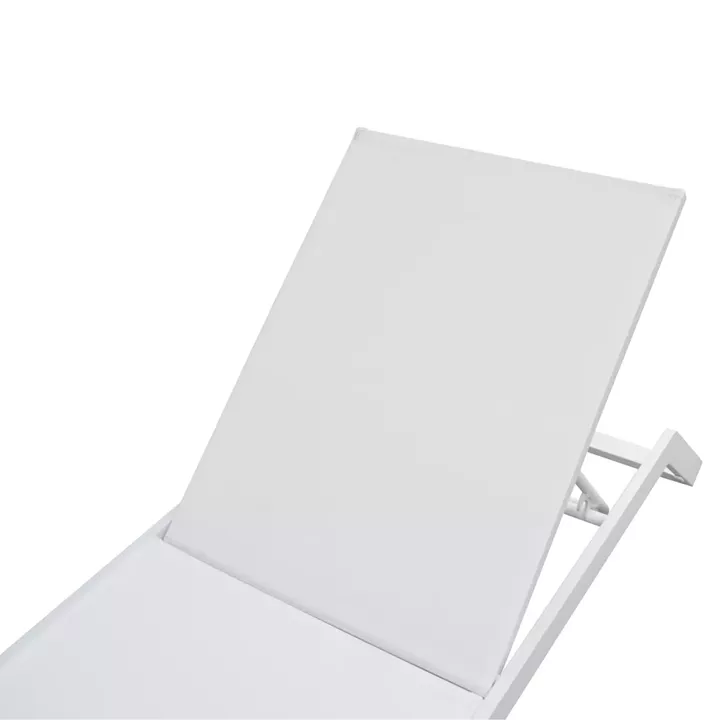 ΞΑΠΛΩΣΤΡΑ ΑΛΟΥΜΙΝΙΟΥ MARIMAR HM6562.02 ΣΚΕΛΕΤΟΣ & TEXTILENE ΛΕΥΚΟ 218x67x31Υεκ