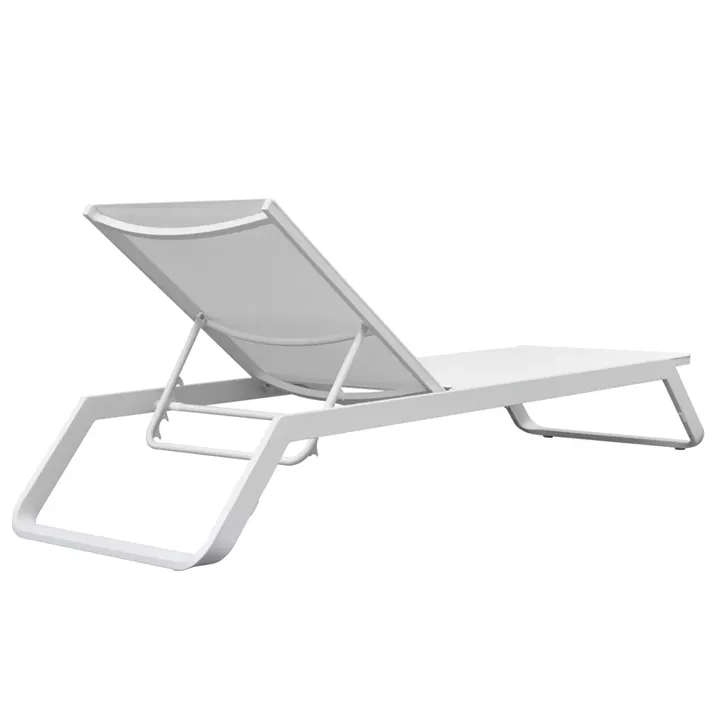 ΞΑΠΛΩΣΤΡΑ ΑΛΟΥΜΙΝΙΟΥ MARIMAR HM6562.02 ΣΚΕΛΕΤΟΣ & TEXTILENE ΛΕΥΚΟ 218x67x31Υεκ