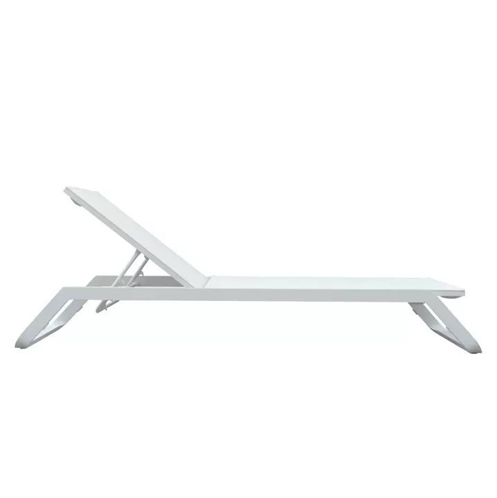 ΞΑΠΛΩΣΤΡΑ ΑΛΟΥΜΙΝΙΟΥ MARIMAR HM6562.02 ΣΚΕΛΕΤΟΣ & TEXTILENE ΛΕΥΚΟ 218x67x31Υεκ