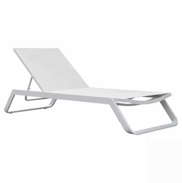 ΞΑΠΛΩΣΤΡΑ ΑΛΟΥΜΙΝΙΟΥ MARIMAR HM6562.02 ΣΚΕΛΕΤΟΣ & TEXTILENE ΛΕΥΚΟ 218x67x31Υεκ