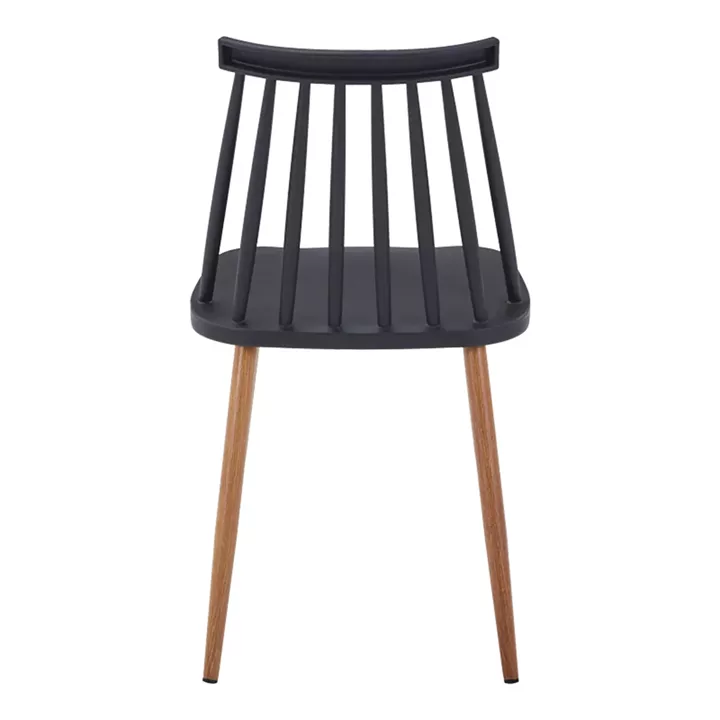 Καρέκλα Aurora pakoworld μαύρο pp-φυσικό μεταλλικό πόδι 42x49.5x77εκ