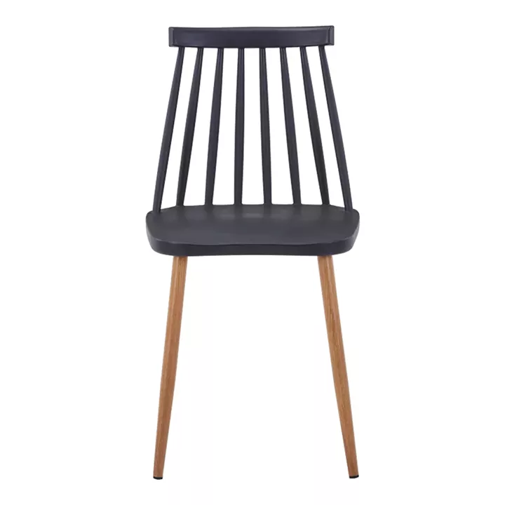 Καρέκλα Aurora pakoworld μαύρο pp-φυσικό μεταλλικό πόδι 42x49.5x77εκ