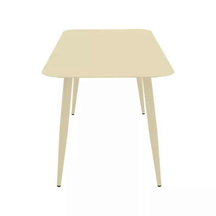 Τραπεζαρία Heven Vista pakoworld σετ 7τεμ σαμπανί αλουμίνιο 120x70x72εκ