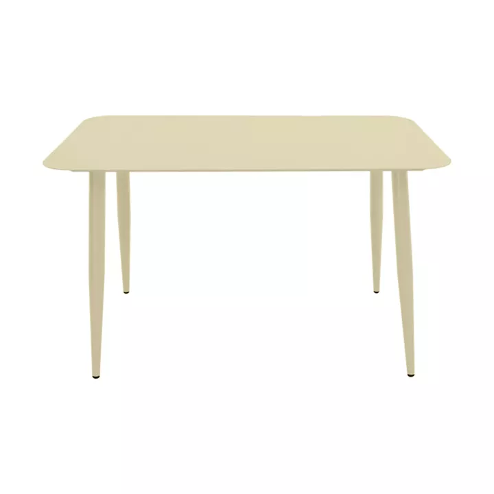 Τραπεζαρία Heven Vista pakoworld σετ 7τεμ σαμπανί αλουμίνιο 120x70x72εκ