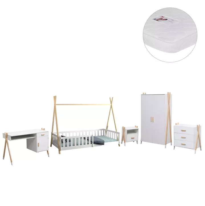 ΣΕΤ ΠΑΙΔΙΚΟΥ ΔΩΜΑΤΙΟΥ 6TMX PASCHAL HM21337 ΞΥΛΟ ΠΕΥΚΟΥ--ΜΕΛΑΜΙΝΗ-ΛΕΥΚΟ