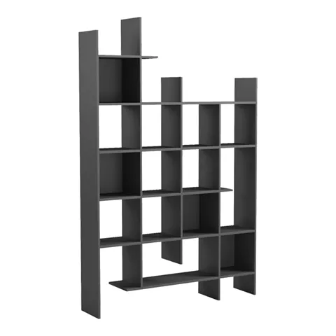 Βιβλιοθήκη Manco pakoworld ανθρακί 122x25.5x188εκ
