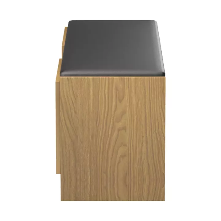 Έπιπλο εισόδου σκαμπό-παπουτσοθήκη Zulla pakoworld 10 ζεύγων ανοιχτό καρυδί 110x37x43εκ