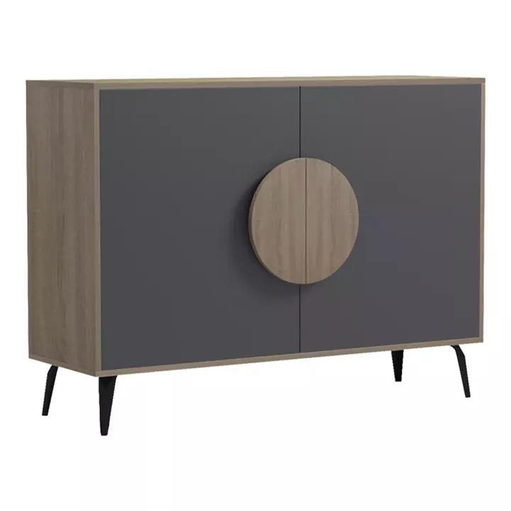 Μπουφές Gora pakoworld sonoma-ανθρακί 110x35.5x82εκ