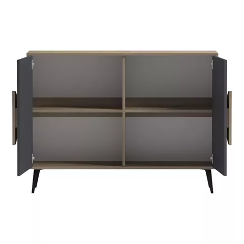 Μπουφές Gora pakoworld sonoma-ανθρακί 110x35.5x82εκ