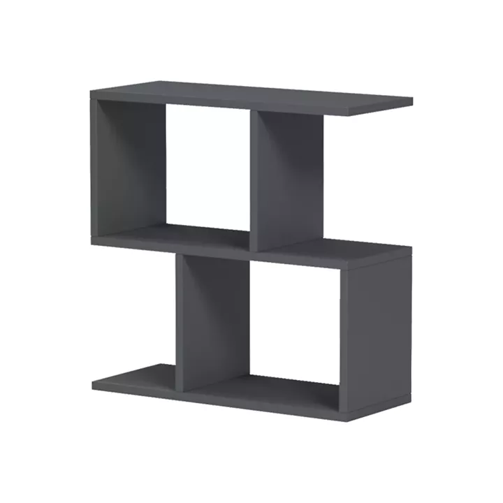 Βοηθητικό τραπέζι-βιβλιοθήκη Wesmol pakoworld ανθρακί 50x20x50εκ