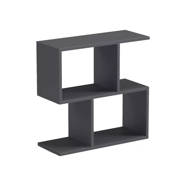 Βοηθητικό τραπέζι-βιβλιοθήκη Wesmol pakoworld ανθρακί 50x20x50εκ