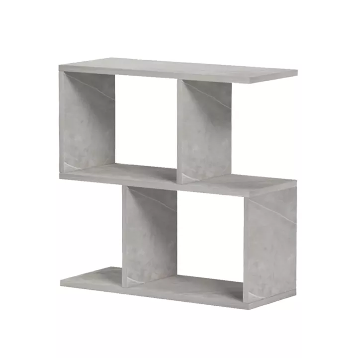 Wesmol pakoworld side table-bookcase grey marble look 50x20x50cm