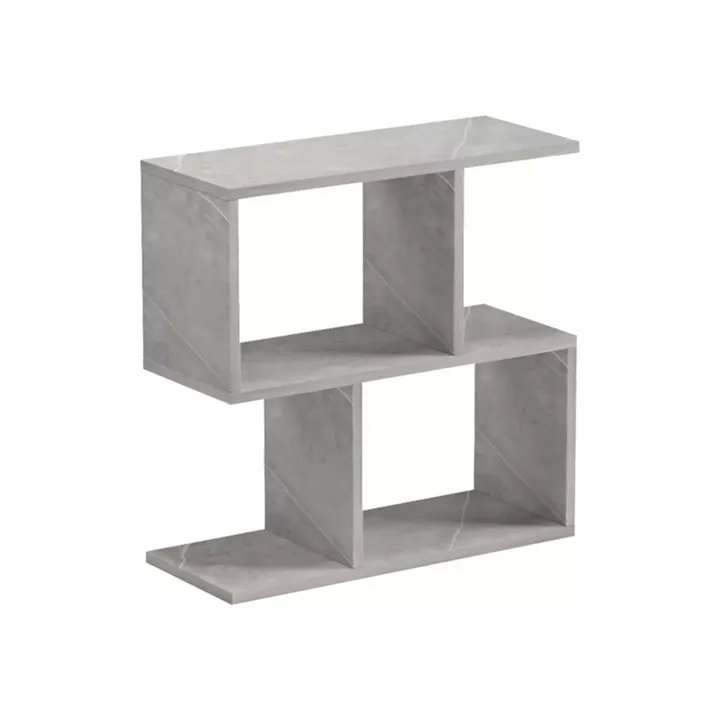 Wesmol pakoworld side table-bookcase grey marble look 50x20x50cm