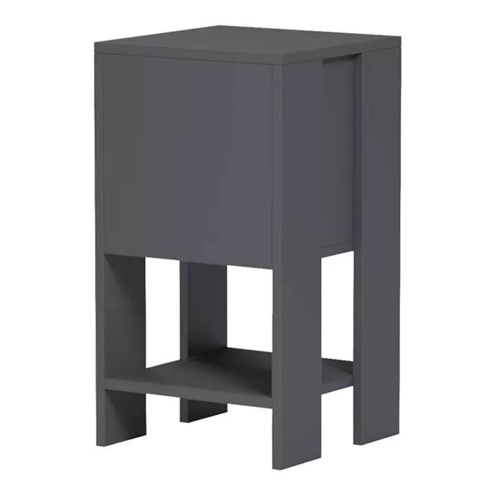 Κομοδίνο Reppo pakoworld ανθρακί 30x30x55εκ