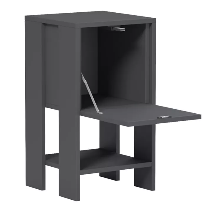 Κομοδίνο Reppo pakoworld ανθρακί 30x30x55εκ