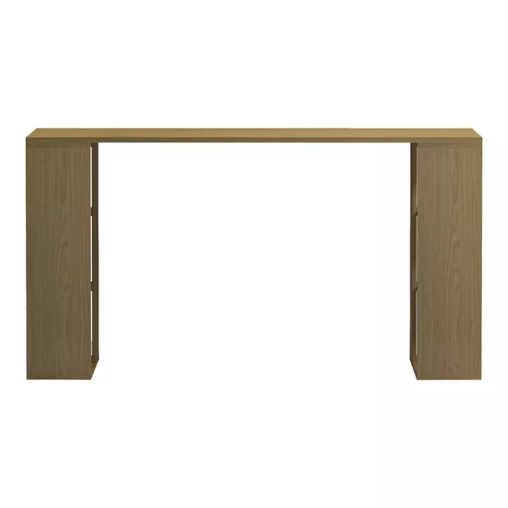 Γραφείο με ραφιέρα Colmar pakoworld σε ανοιχτό καρυδί 140x60x75εκ