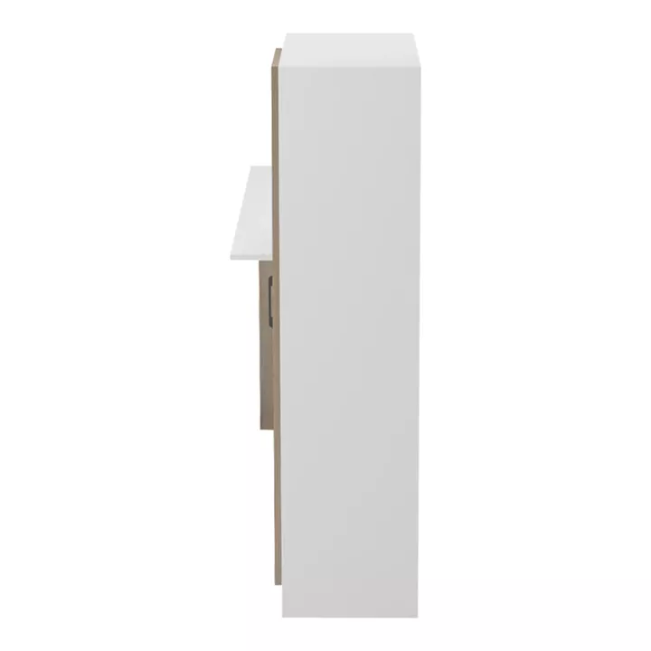 Γραφείο με βιβλιοθήκη και ντουλάπι Ofisio pakoworld sonoma-λευκό 152.3x40x120εκ