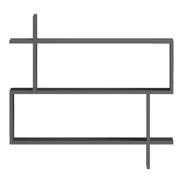 Ραφιέρα τοίχου Paralel pakoworld ανθρακί 70x22x65,5εκ