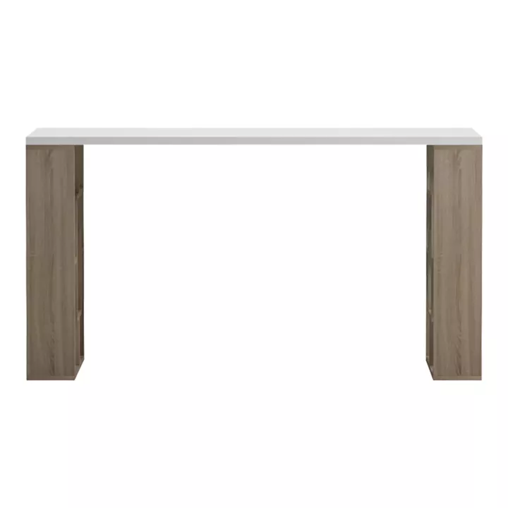 Γραφείο με ραφιέρα Labirent pakoworld sonoma-λευκό 140x60x75εκ