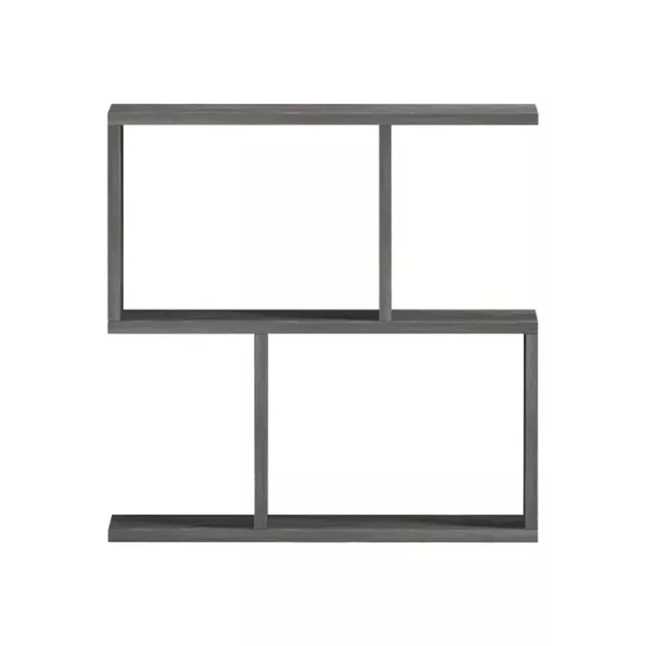 Βοηθητικό τραπέζι-βιβλιοθήκη Wesmol pakoworld ανθρακί όψη μαρμάρου 50x20x50εκ