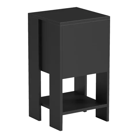 Bedside table Reppo pakoworld black  30x30x55cm