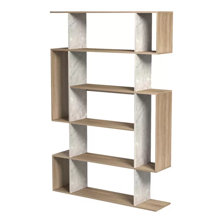 Mito pakoworld sonoma-beige marble look bookcase 108.5x25x161cm