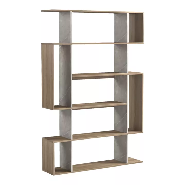 Mito pakoworld sonoma-beige marble look bookcase 108.5x25x161cm