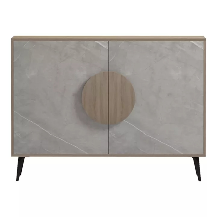 Μπουφές Gora pakoworld sonoma-μπεζ οψη μαρμαρου 110x35.5x82εκ