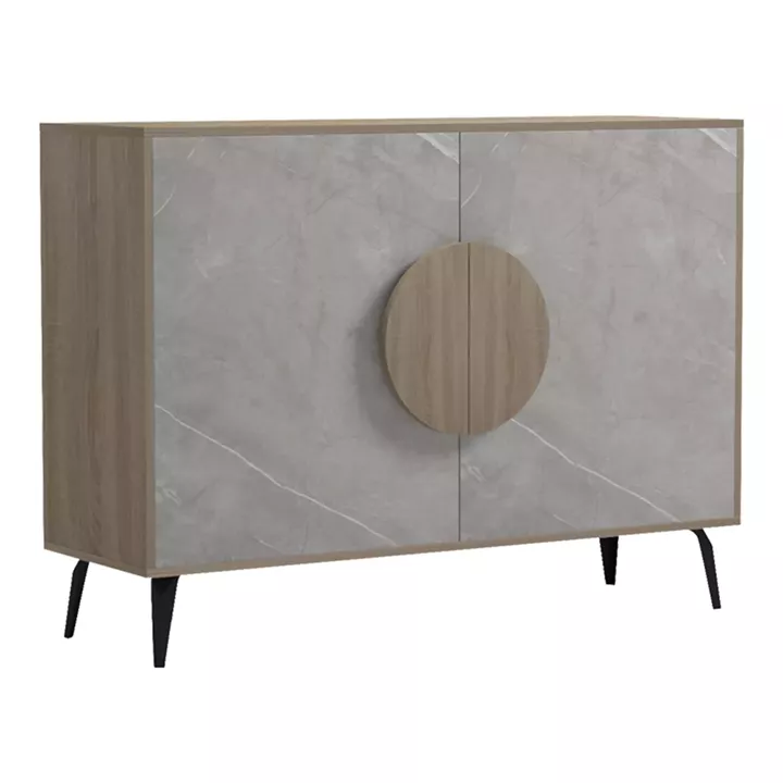 Μπουφές Gora pakoworld sonoma-μπεζ οψη μαρμαρου 110x35.5x82εκ