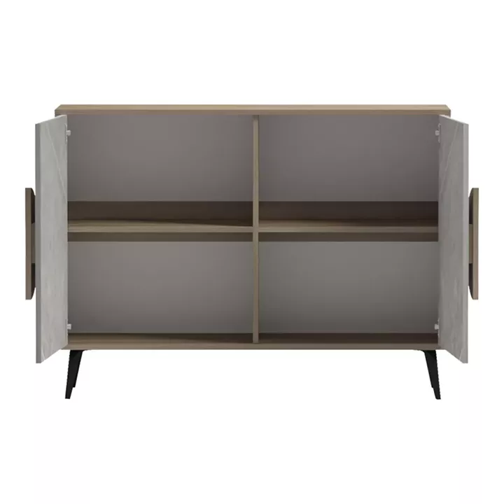 Μπουφές Gora pakoworld sonoma-μπεζ οψη μαρμαρου 110x35.5x82εκ