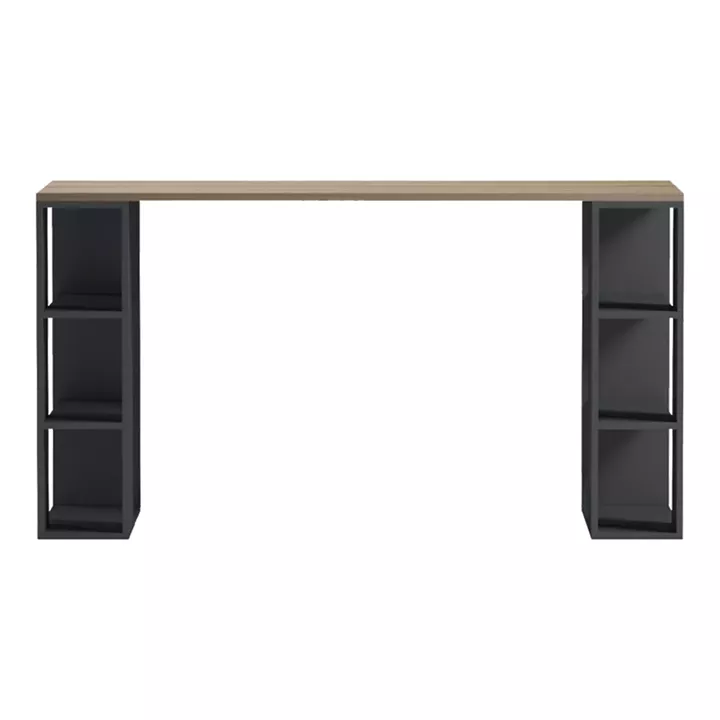 Desk with shelf Colmar pakoworld anthracite-sonoma 140x60x75cm