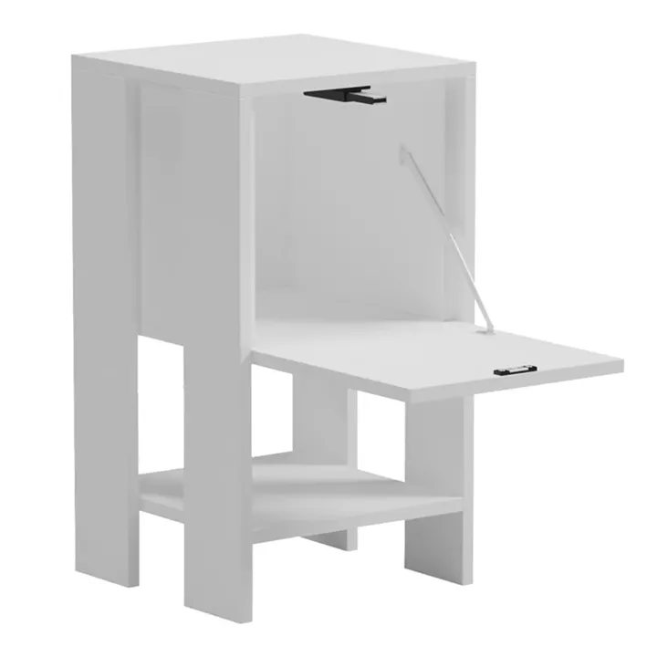 Κομοδίνο Reppo pakoworld λευκό 30x30x55εκ