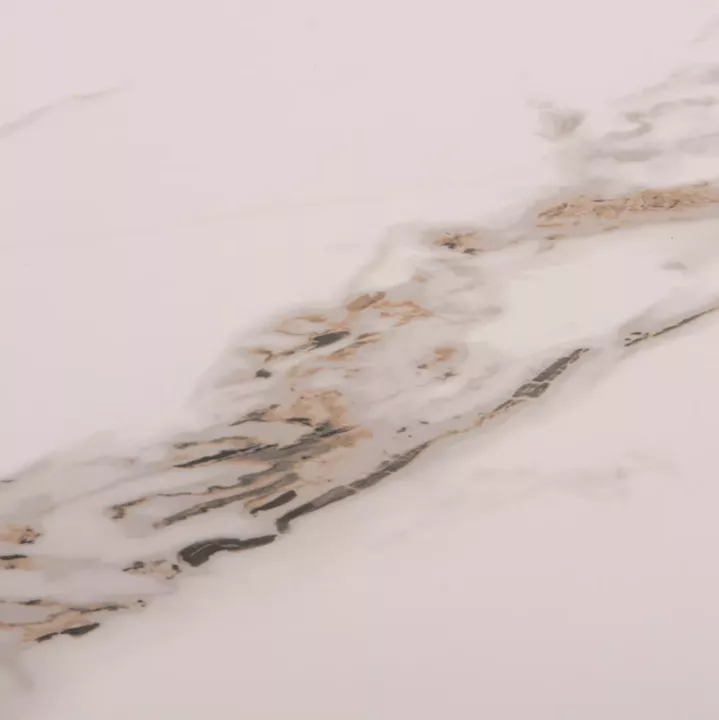 DINING TABLE RAVEN HM18149.04 CERAMIC TOP IN WHITE/BROWN MARBLE LOOK 140x80x74Hcm.