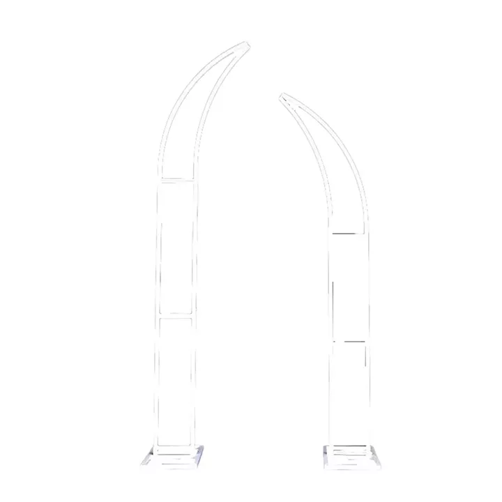 Beauty Home Σετ 2 λευκών μεταλλικών ημιτόξων 15 x 180 cm και 15 x 210 cm