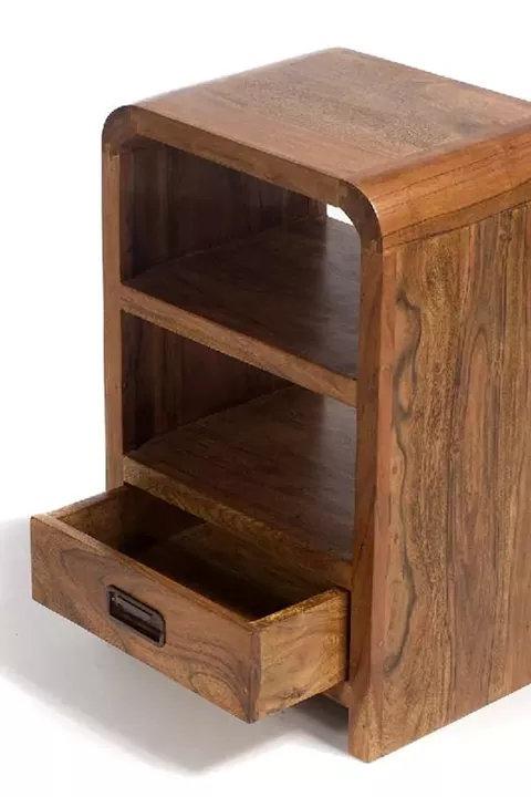 Artekko Bed Side Κομοδίνο Ξύλινο Μελί (40x30x60)cm