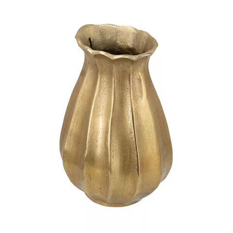 Artekko Noble Χρυσό Μεταλλικό Βάζο (16.5x15.3x26.8)cm