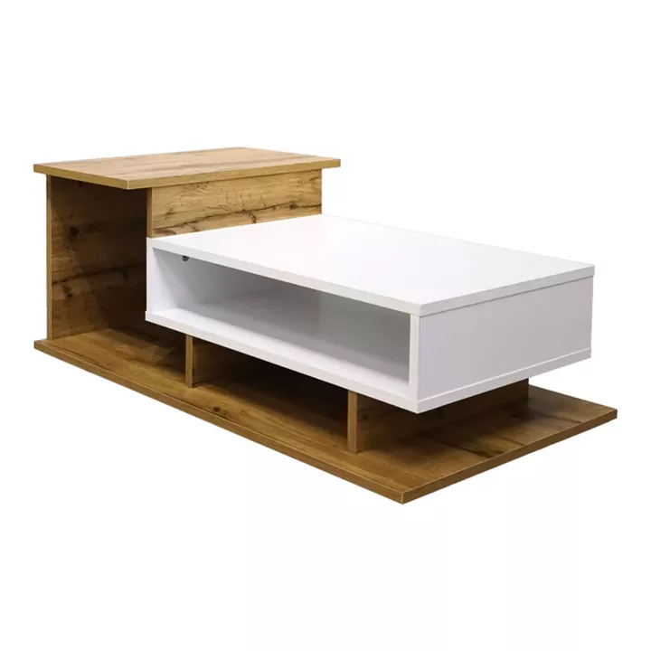 Coffee table Nuvele pakoworld sonoma-white color 90x50x35cm