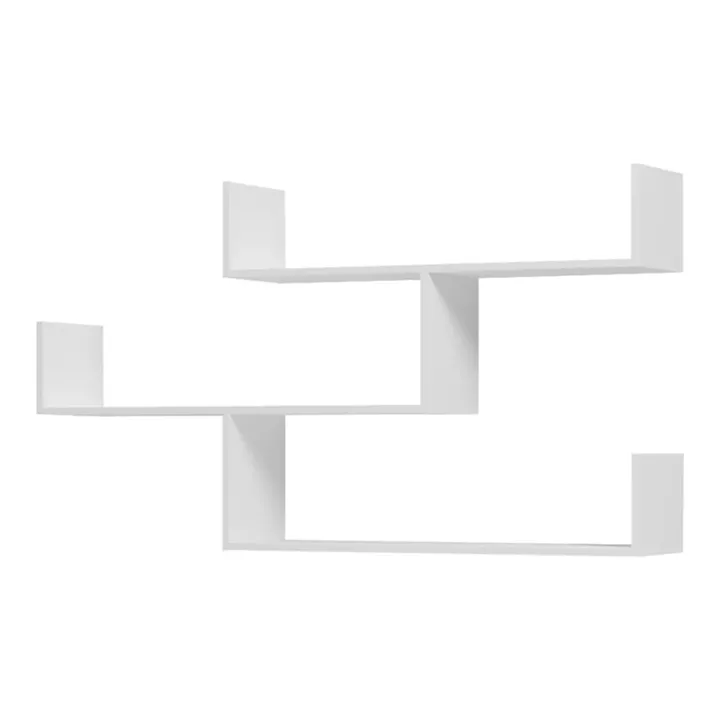 Wall shelf unit Tibet pakoworld white 120x22x67cm