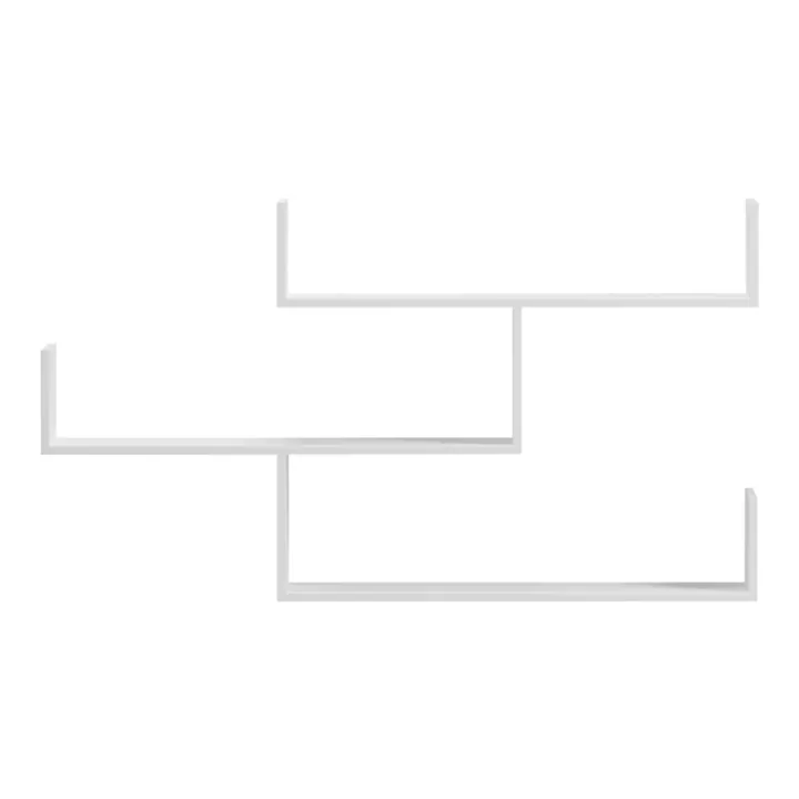 Wall shelf unit Tibet pakoworld white 120x22x67cm