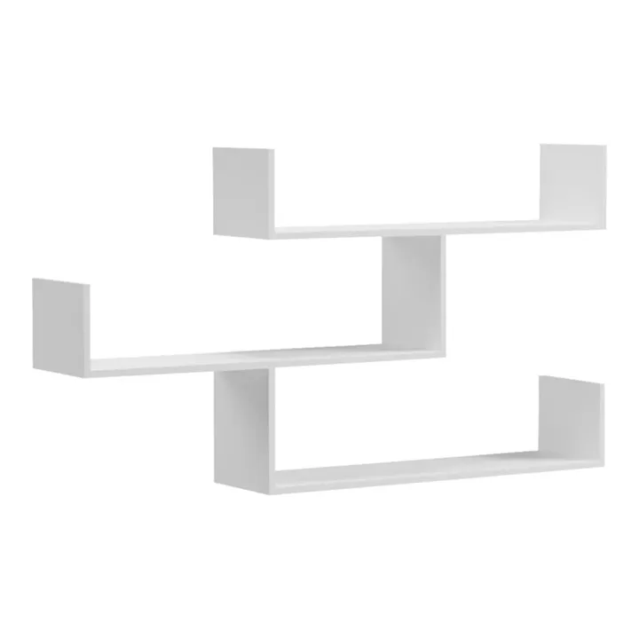 Wall shelf unit Tibet pakoworld white 120x22x67cm