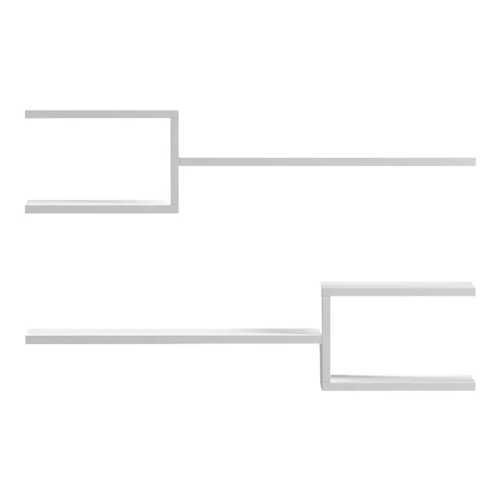 Ραφιέρα τοίχου Sumpa pakoworld 2τεμ λευκό 65x20x18εκ