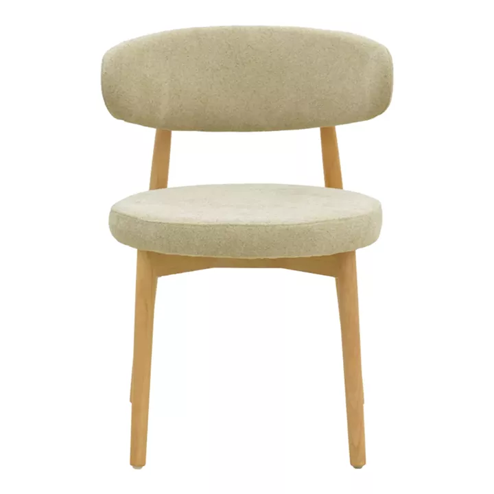 Καρέκλα Luben pakoworld ύφασμα γκρι - rubberwood σε φυσική απόχρωση 53x54x79εκ