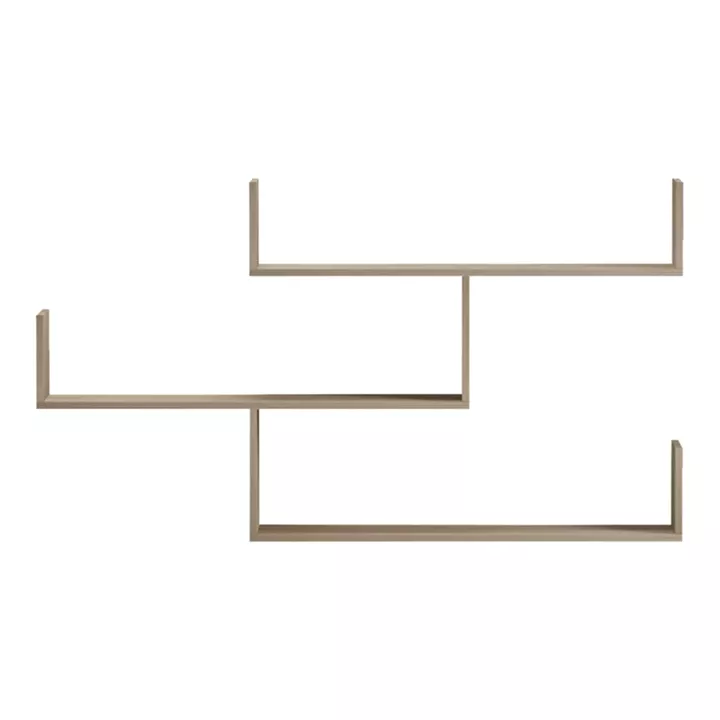 Wall shelf unit Tibet pakoworld sonoma 120x22x67cm