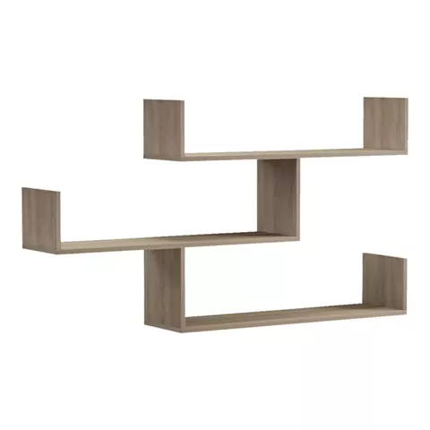 Ραφιέρα τοίχου Tiber pakoworld sonoma 120x22x67εκ