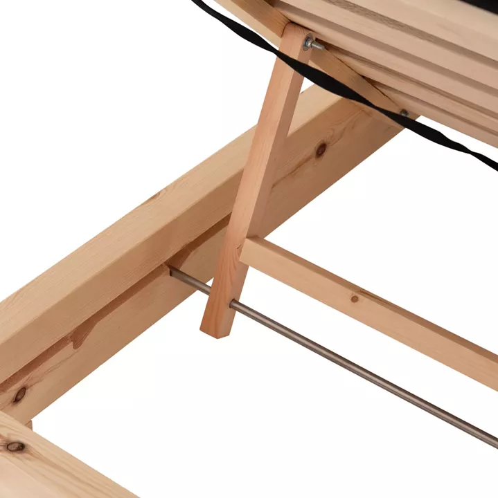 ΞΑΠΛΩΣΤΡΑ ΜΕ ΜΑΞΙΛΑΡΙ ΚΟΡΙΝΟΣ HM10777.05T ΞΥΛΟ ΠΕΥΚΟΥ--TEXTILENE ΜΑΥΡΟ 79x204x80Υεκ