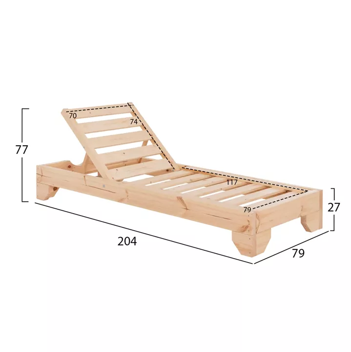 ΞΑΠΛΩΣΤΡΑ ΒΑΡ.ΤΥΠΟΥ ΚΟΡΙΝΟΣ HM10779.04 ΞΥΛΟ ΠΕΥΚΟΥ ΦΥΣΙΚΟ-ΕΜΠΟΤΙΣΜΟΣ 79x204x77Υεκ