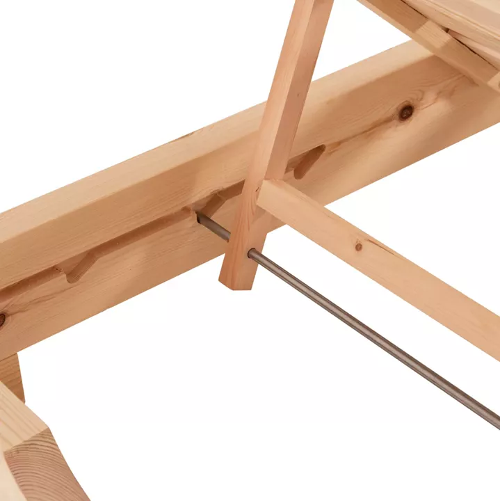 ΞΑΠΛΩΣΤΡΑ ΜΕ ΜΑΞΙΛΑΡΙ ΚΟΡΙΝΟΣ HM10775.04T ΞΥΛΟ ΠΕΥΚΟΥ--TEXTILENE ΜΟΚΑ 79x204x77Υεκ