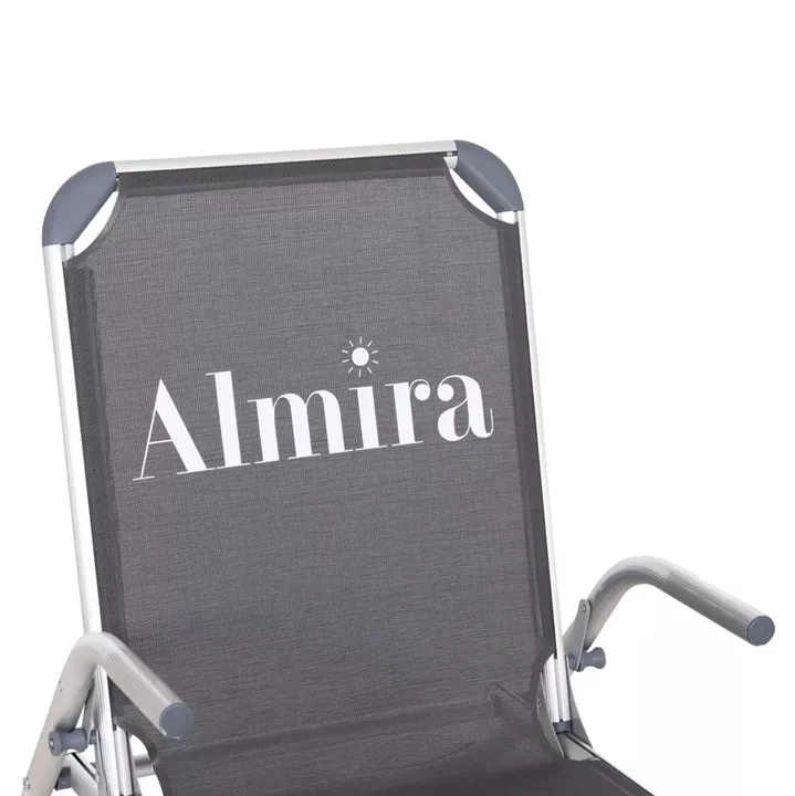 ΚΑΡΕΚΛΑΚΙ ΠΑΡΑΛΙΑΣ ΑΛΟΥΜINIOY ΒΑΡ.ΤΥΠΟΥ ΨΗΛΗ ΠΛΑΤΗ ALMIRA HM5053.10 ΓΚΡΙ 55x71x66Υεκ